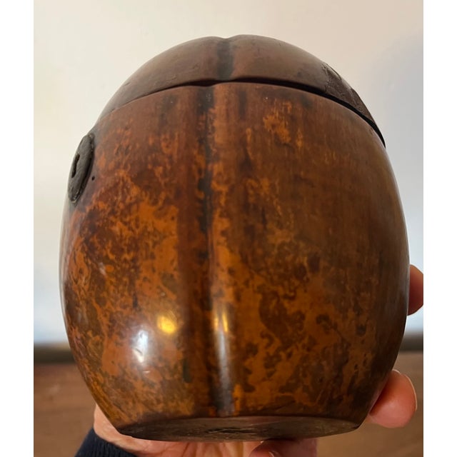 English Antique 18th Century George III Stained Fruitwood Melon Form Tea Caddy Circa 1790 For Sale - Image 3 of 12