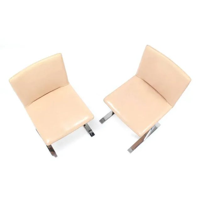 Chrome Base Mid Century Dining Chairs - Set of 4 For Sale - Image 4 of 11