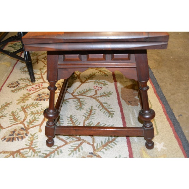 1940s 1940s Attributed to Kittinger Carved Walnut Wooden Coffee Table W/ Extending Leaves For Sale - Image 5 of 15