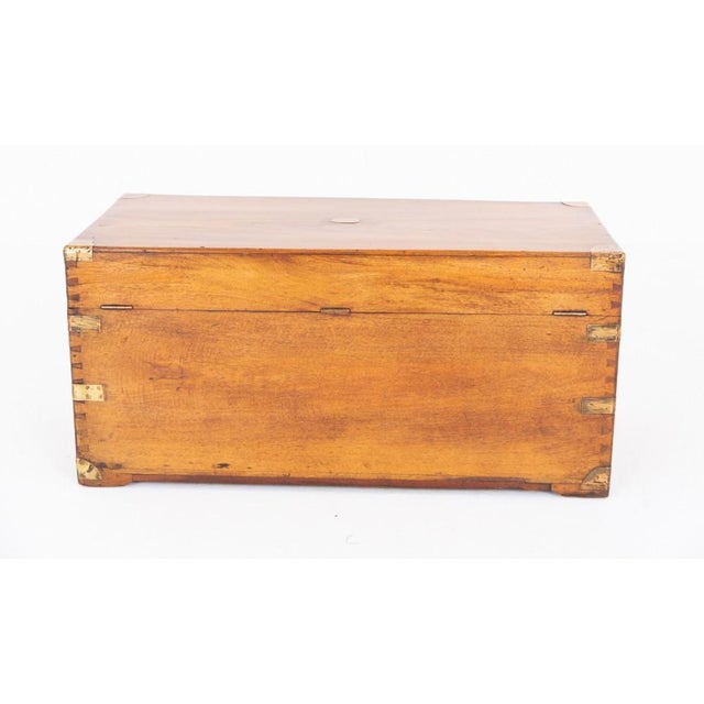 Antique Campaign Military Trunk in Camphor Wood, 1860 For Sale - Image 5 of 7