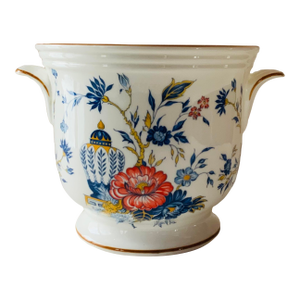 Staffordshire English Bone China Cachepot — Penang Pattern Chinoiserie