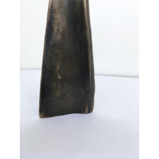 Vintage Italian Bronze Abstract Sculpture by Annie Lambert, 1985 For Sale - Image 16 of 18