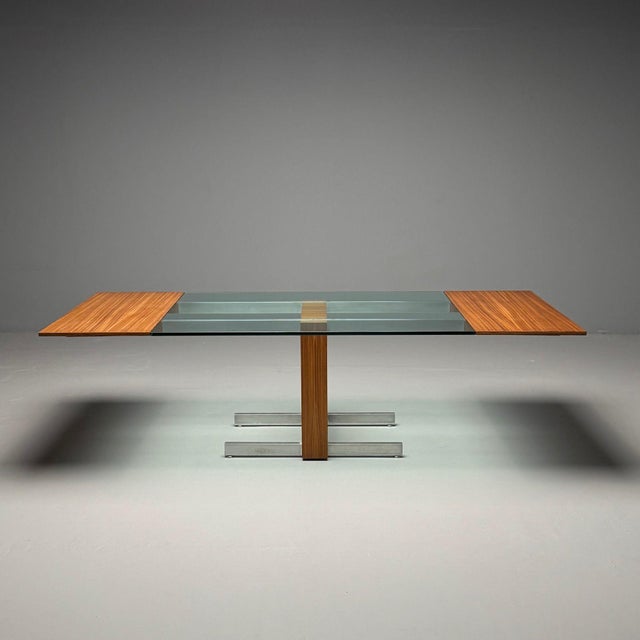 Vladimir Kagan, Mid-Century Modern, Dining Table, Zebrawood, Glass, Usa, 1967 For Sale In New York - Image 6 of 12