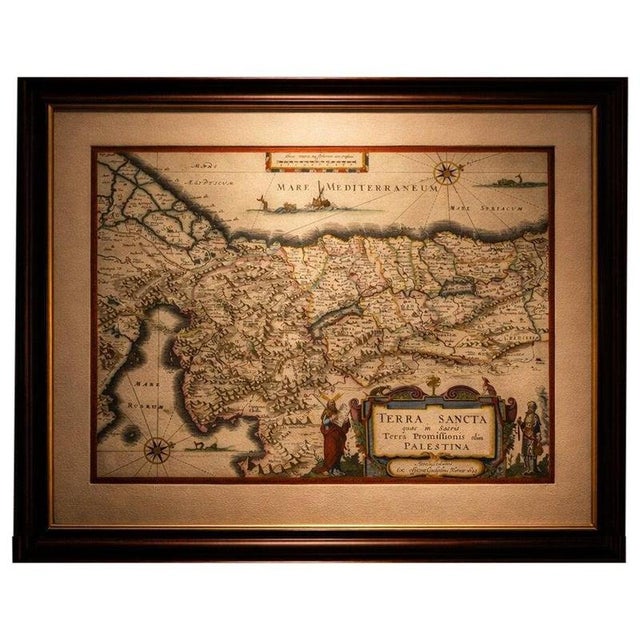 Holy Land Map with Terra Sancta Palestina from Blaeu, 1642 For Sale - Image 12 of 12
