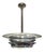 Silver Vintage Art Deco Ceiling Lamp, 1940 For Sale - Image 8 of 8
