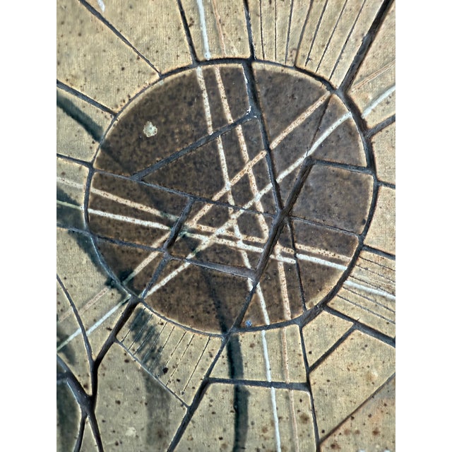 Tan Vintage Mid Century Ceramic Tile Mosaic Wall Art For Sale - Image 8 of 12