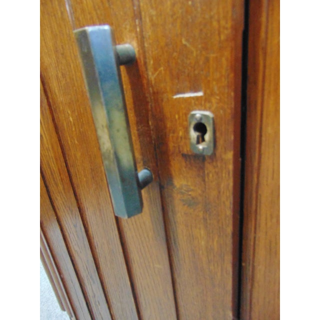 Brown French Art Deco Carved Walnut Marbletop Sideboard For Sale - Image 8 of 12