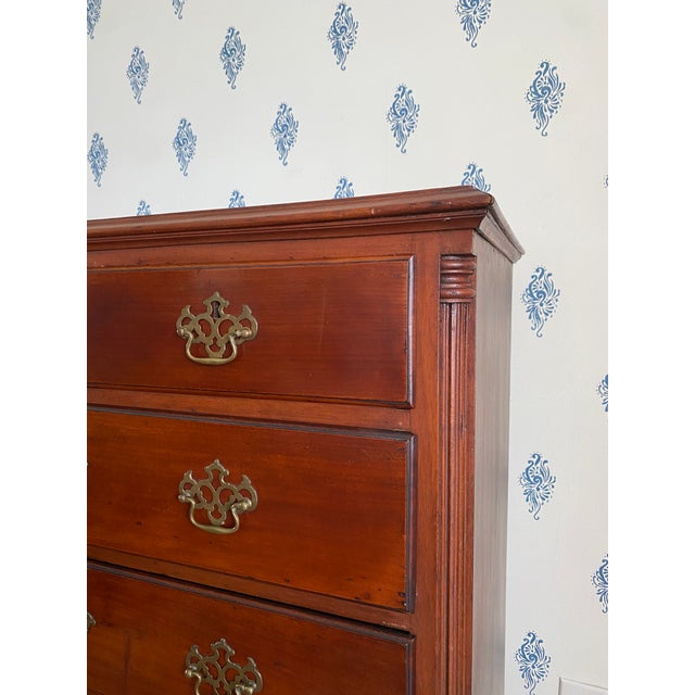 Antique Late 1700s New York Chippendale Mahogany Tall Chest For Sale - Image 12 of 14