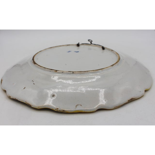Circa 1870s French Faience Scalloped Edge Plate For Sale - Image 9 of 9