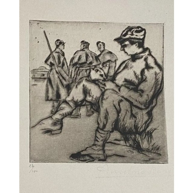 Anselmo Bucci, Military, Etching, 1917 For Sale