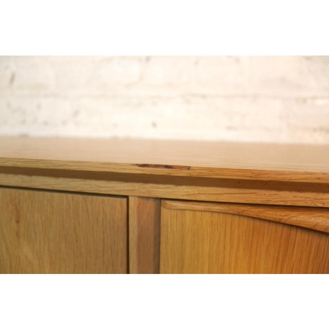 Mid 20th Century Low Profile Danish Style Ash Wood Credenza For Sale - Image 15 of 17