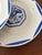 Charming set of 6 vintage dinner plates from the KG Lunéville factory, Fructidor pattern. The intense blue graphic design...