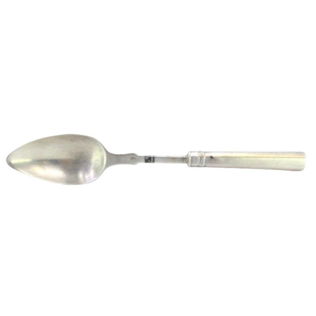 Silver Rice and Serving Spoon in Plain Silver with Reliefs For Sale - Image 8 of 8