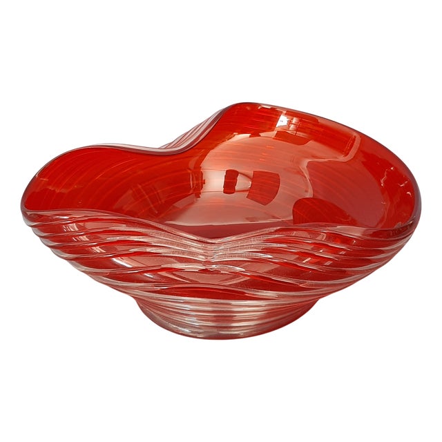 Red Murano Glass Centerpiece from Archimede Seguso, 1960s For Sale