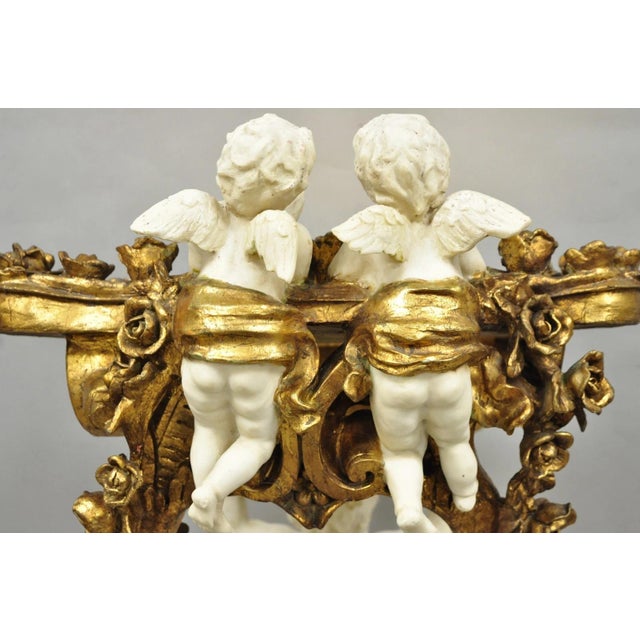 Vintage Italian Venetian Figural Cherub Putti Gold Gilt Resin Bookstand Lectern For Sale - Image 18 of 18