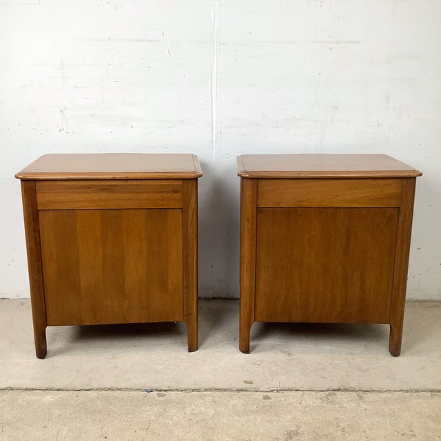 Pair Vintage French Provincial Three-Drawer Chests by Davis Furniture For Sale - Image 14 of 18