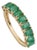 1.59ct Stackable Natural Emerald Half Eternity Band Ring Size 6 in Solid 14k Gold For Sale