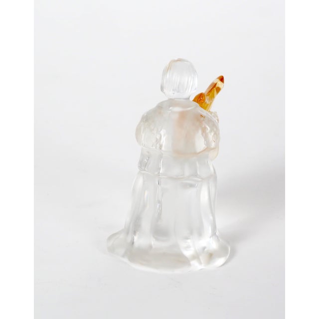 20th Century Saint-Louis French Crystal Sculpture of a Woman Playing a Harp For Sale In New York - Image 6 of 9