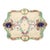 Rare antique asparagus dish in two parts, made of polychrome glazed majolica earthenware with a craquelé finish; France,...