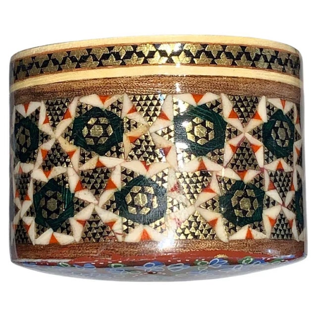 Wood Vintage Handmade Persian Khatam Sliding Pen Case For Sale - Image 7 of 8