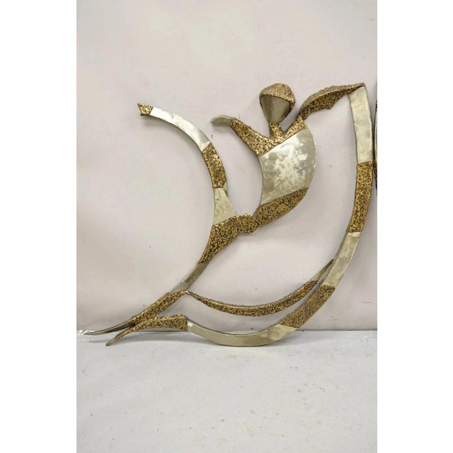 Vintage Colbert Collins 1986 Male and Female Dancers Brutalist Wall Sculptures - 2 Pc Set. Set includes one male and one...
