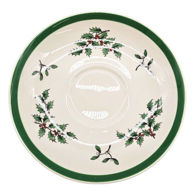 Spode “Christmas Tree” 5-Piece Porcelain Place Setting – English Holiday Dinnerware For Sale In San Francisco - Image 6 of 14