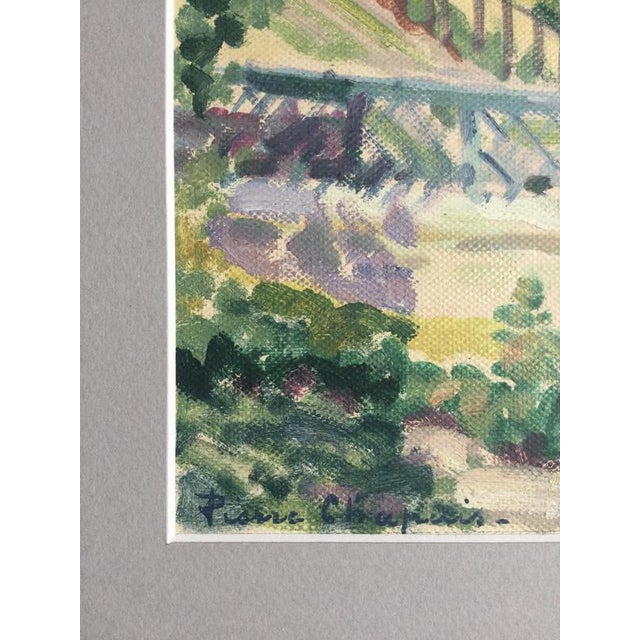 Early 20th Century Pierre Chapuis, Study at Raincy, 1910, Oil on Paper For Sale - Image 5 of 6