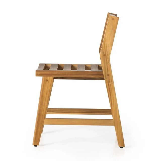 Brown Four Hands Merit Outdoor Dining Chair, Natural Teak For Sale - Image 8 of 12