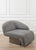 Contemporary Set of 2 Right Arm and Left Arm Accent Chairs With Brass Base in Brown For Sale - Image 3 of 14