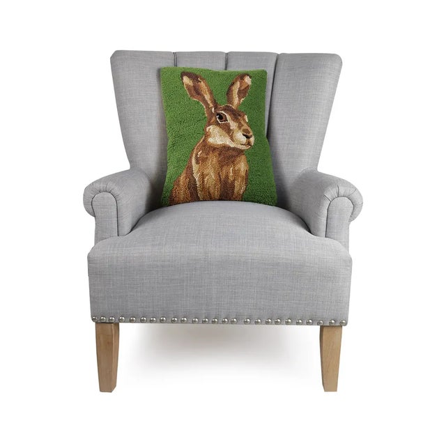 100% wool hooked pillow 100% velvet backing Includes polyester insert, zipper closure 14X20" throw pillow Care...