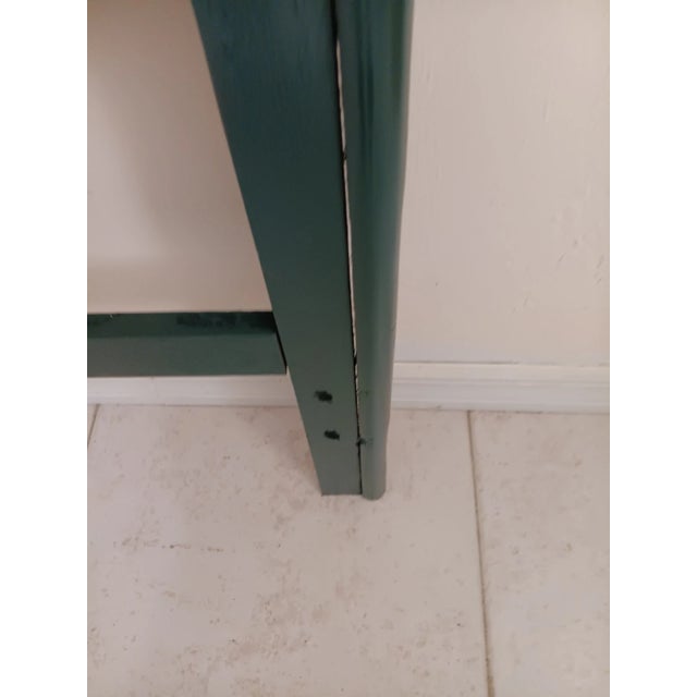 Coastal One Vintage Bamboo Twin Headboard New Dark Green Color For Sale - Image 3 of 6