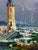 Paper Oil Painting Ships Moored at the Lighthouse Yuriy Suprunchuk For Sale - Image 7 of 11
