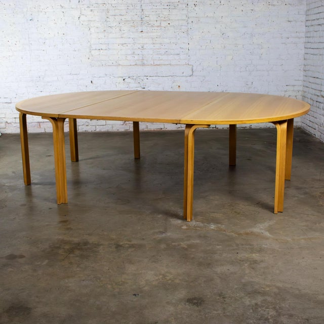 Late 20th Century Late 20th Century Scandinavian Modern Oak Dining or Conference Table by Thygesen and Sorensen for Magnus Olesen and Rudd International For Sale - Image 5 of 18