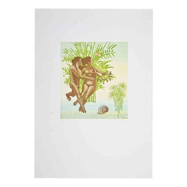 Normanno Soscia, Couple in the Air, Etching, 1980 For Sale