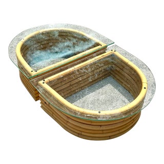 Vintage Boho Bent Rattan - Set of 2 For Sale