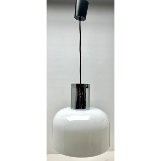 Mid-Century Modern Blown Glass Pendant Suspension Fixture from Glashütte Limburg, 1965 For Sale - Image 6 of 11
