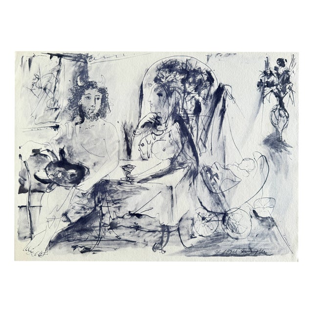 Pablo Picasso, Jeune faune, femme et enfant, 1967, Lithograph For Sale
