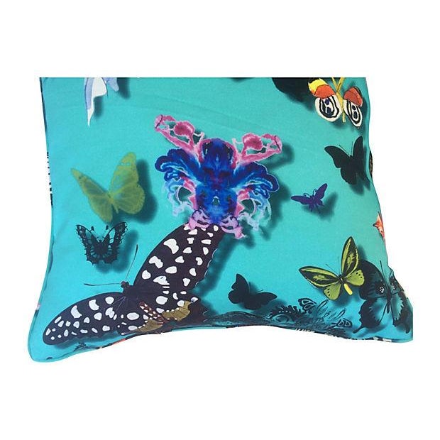 Christian Lacroix Blue Butterfly Pillows A Pair Chairish
