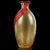 Murano Seguso Signed Vintage Red Bands Heavy Gold Flecks Italian Art Glass Decorative Flower Vase For Sale In Orlando - Image 6 of 9