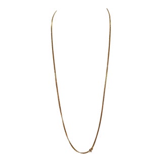 Vintage 14 Karat Yellow Gold 22 Gm Chain Necklace 35 Inch Long For Sale