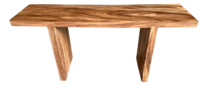 Andrianna Shamaris Minimalist Suar Wood Console Table