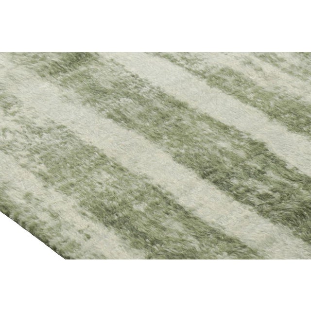 Rug & Kilim’s Modern Rug With Green Abstract Patterns For Sale In New York - Image 6 of 8
