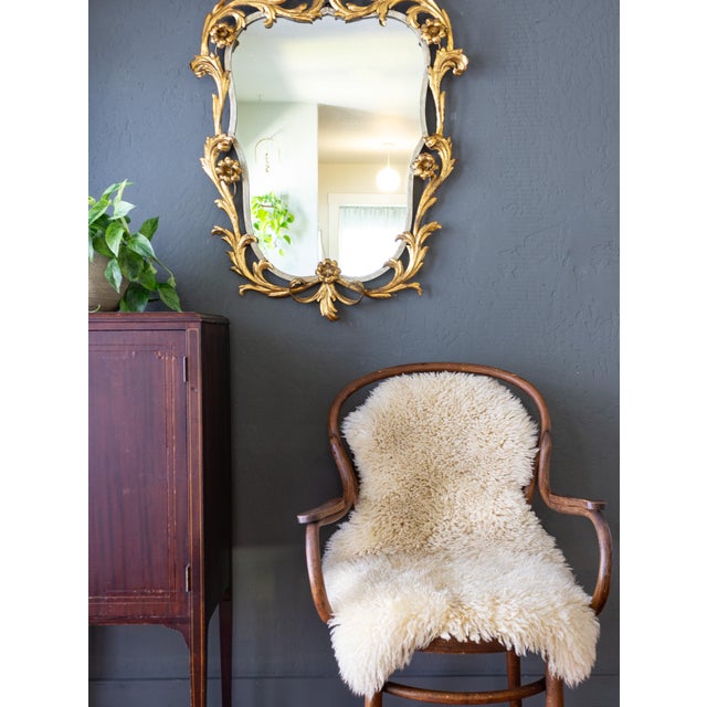 Early 20th Century 20th Century Oversized Gilded Gold Leaf Italian Toleware Mirror For Sale - Image 5 of 10