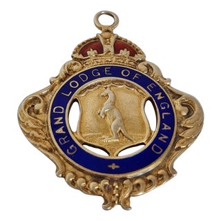 Sterling Silver-Gilt Masonic Buffalo Presentation Medallion, Chester, 1933 For Sale