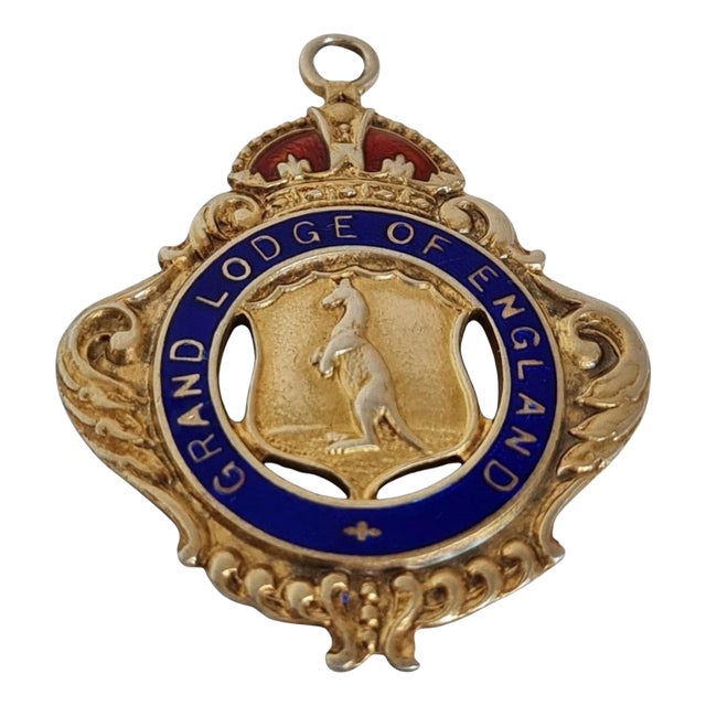 Sterling Silver-Gilt Masonic Buffalo Presentation Medallion, Chester, 1933 For Sale