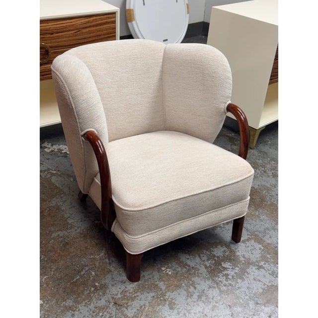 Viggo Boesen for Slagelse Møbelværk Model 107 Lounge Chair, 1940s. For Sale In San Francisco - Image 6 of 12