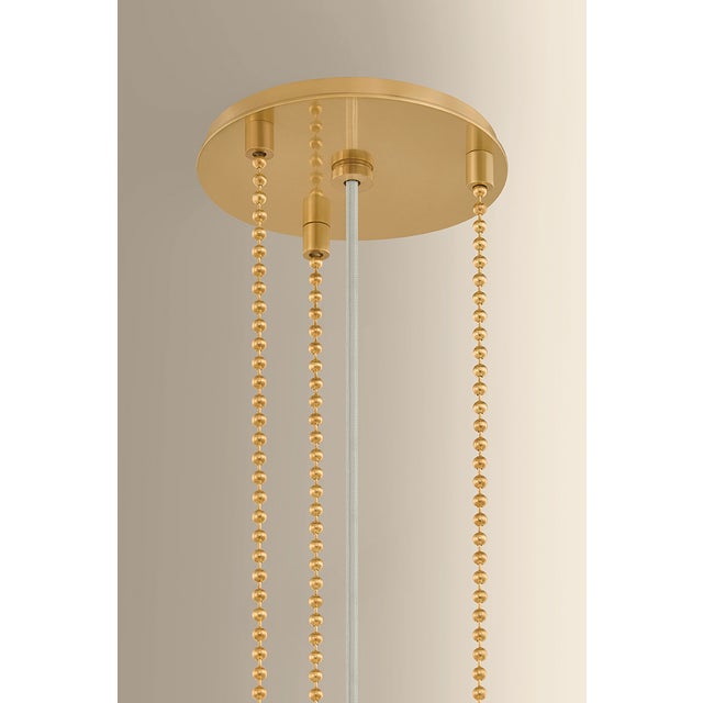 Hudson Valley Lighting Hudson Valley Lighting Valeria 18 in. 1 Light Pendant in Aged Brass Finish For Sale - Image 4 of 8