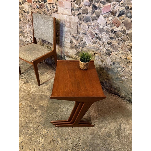 Mid-Century Modern Vintage Danish Teak Nesting Tables by Mogens Kold, 1960, Set of 3 For Sale - Image 3 of 18