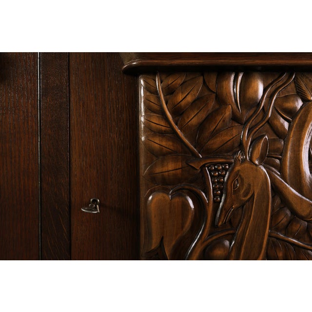 Art Deco French Oak Sideboard from Jacques Klein, 1925 For Sale - Image 18 of 18