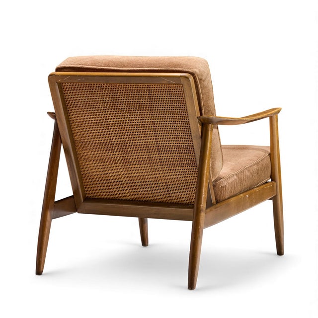 Folke Ohlsson for Dux Model 247 Mid Century Walnut and Cane Lounge Chairs - Pair For Sale - Image 10 of 13